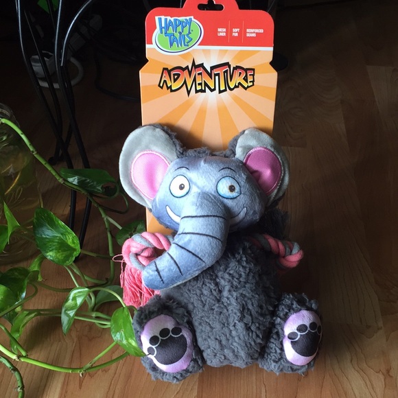 Happy Tails Adventure Dog Plush Elephant Toy - Picture 2 of 8
